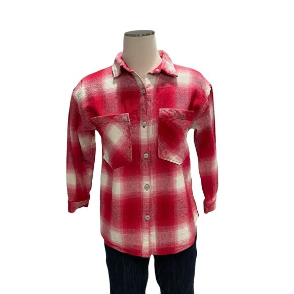 Zara Kids Girls Plaid Button-Up Shirt 10, Flannel Style Fall School Holiday Warm - Picture 3 of 8
